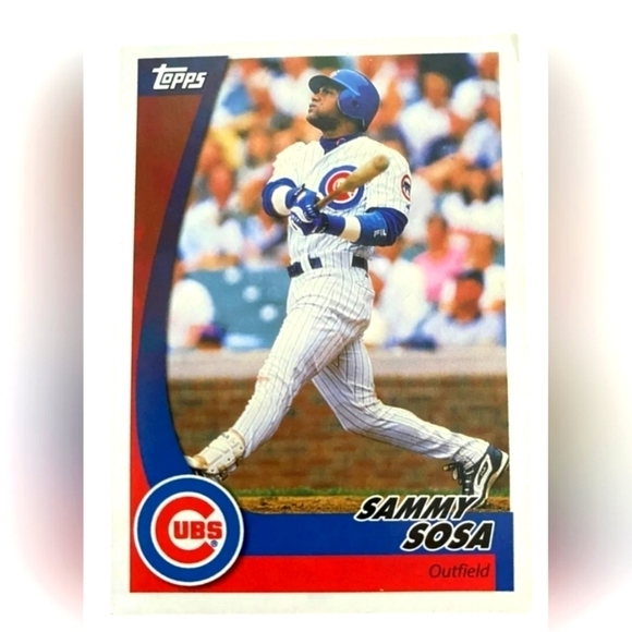 MLB OUTFIELDER SAMMY SOSA CARD OF CHICAGO CUBS IN 2001 - Picture 1 of 2